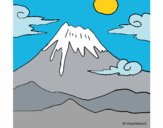 Desenho Monte Fuji pintado por ceciliaz