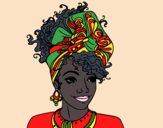 Desenho Mulher africana pintado por ceciliaz