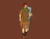 Desenho Soldado romano pintado por ceciliaz