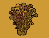 Desenho Cogumelo enoki pintado por ceciliaz