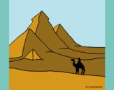 Desenho Paisagem com pirâmides pintado por ceciliaz