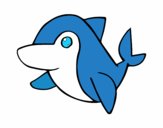 Desenho Golfinho-comum pintado por CarolCastr