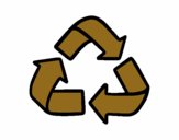 Desenho Símbolo de reciclagem pintado por Charless