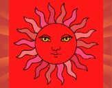 Desenho Sol pintado por ceciliaz
