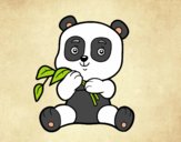 Desenho Um urso panda pintado por Valeriah