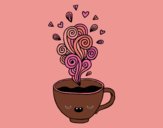 Desenho Xícara de café kawaii pintado por ceciliaz