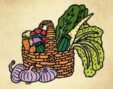 Desenho Cesta de legumes pintado por Craudia