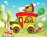 Desenho Food truck de pizza pintado por adir