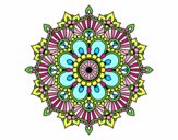 Desenho Mandala flash floral pintado por Craudia