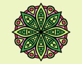 Desenho Mandala para a concentração pintado por Craudia