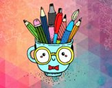 Desenho Copo animado com lápis pintado por Hinami