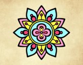 Desenho Mandala flor de lótus pintado por Craudia