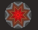 Desenho Mandala mosaico estrela pintado por VanVieira