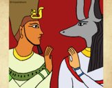 Desenho Ramses e Anubis pintado por VanVieira