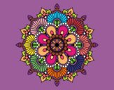 Desenho Mandala flash floral pintado por VanVieira