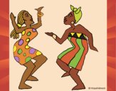 Desenho Mulheres a dançar pintado por Craudia
