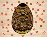 Desenho Ovo da Páscoa com estampa floral pintado por ceciliaz
