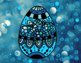 Desenho Um ovo de páscoa floral pintado por ceciliaz