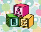 Desenho Cubos educacionais ABC pintado por Craudia