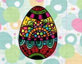 Desenho Um ovo de páscoa floral pintado por VanVieira