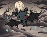 Desenho Um morcego do Halloween pintado por ceciliaz
