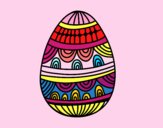 Um ovo da páscoa decorado