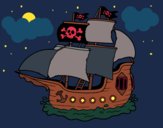 Desenho Barco pirata pintado por ceciliaz