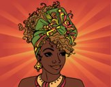 Desenho Mulher africana pintado por Craudia
