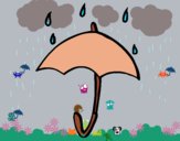 Desenho Guarda-chuva pintado por ceciliaz