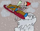 Desenho Salto com moto de neve pintado por ceciliaz