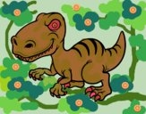 Desenho Dinossauro velociraptor pintado por ceciliaz