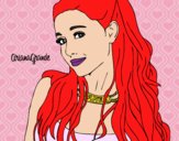 Desenho Ariana Grande com coleira pintado por Juliaespin