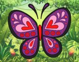 Desenho Mandala borboleta pintado por mira123