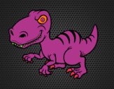 Desenho Dinossauro velociraptor pintado por Guilokes
