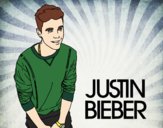 Desenho Justin Bieber pintado por Humano