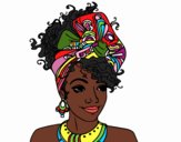 Desenho Mulher africana pintado por rinata