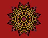 Desenho Mandala estrela pintado por ceciliaz