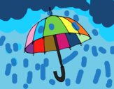 Desenho Um guarda-chuva pintado por mira123
