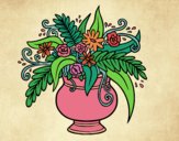 Desenho Um vaso com flores pintado por ceciliaz