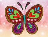 Desenho Mandala borboleta pintado por JujuKB
