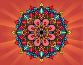 Desenho Mandala flash floral pintado por ceciliaz