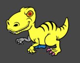 Desenho Dinossauro velociraptor pintado por Josemigue 