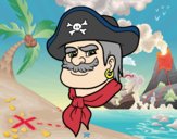 Desenho Cabeça do pirata pintado por ImShampoo