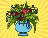 Desenho Um vaso com flores pintado por Morais