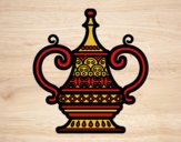 Desenho vaso árabe pintado por Craudia