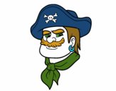 Desenho Cabeça do pirata pintado por uates