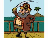 Desenho Pirata a bordo pintado por Craudia