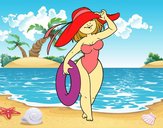Mulher na praia