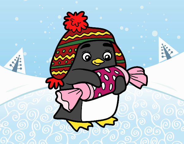 Pinguim com caramelo