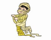 Desenho Bambino vestido como uma múmia pintado por mah10